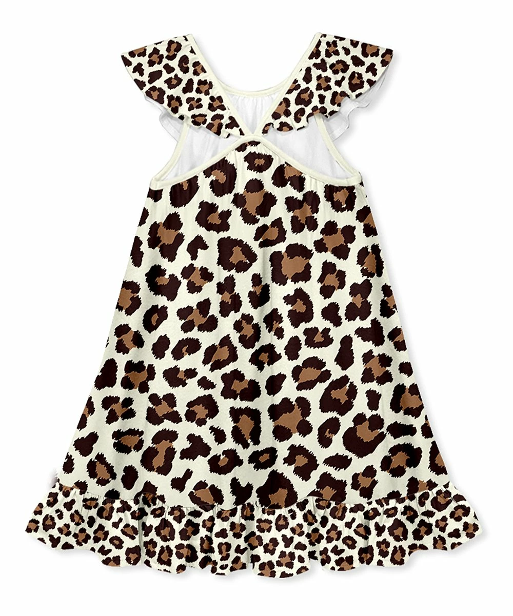 Promo π Millie Loves Lily Cream & Brown Leopard-Print Ruffle-Hem Yoke π Dress - Infant, Toddler & π§ Girls For Kids β¨ 3 Promo π Millie Loves Lily Cream & Brown Leopard-Print Ruffle-Hem Yoke π Dress - Infant, Toddler & π§ Girls For Kids β¨ - Image 3
