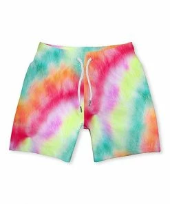 Flash Sale 🛒 Millie & Maxx Green & Pink Tie-Dye Swim Trunks - Toddler & Boys For Kids 👏