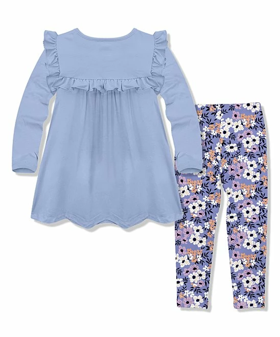 Cheapest π Millie Loves Lily Periwinkle Ruffle Long-Sleeve Top & Amanda Floral Leggings - Infant, Toddler & π§ Girls For Kids βοΈ 3 Cheapest π Millie Loves Lily Periwinkle Ruffle Long-Sleeve Top & Amanda Floral Leggings - Infant, Toddler & π§ Girls For Kids βοΈ - Image 3