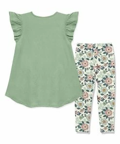 New βοΈ Millie Loves Lily Sage Angel-Sleeve Hi-Low Top & Flower Femme Leggings - Toddler & π§ Girls For Kids 𧨠5 New βοΈ Millie Loves Lily Sage Angel-Sleeve Hi-Low Top & Flower Femme Leggings - Toddler & π§ Girls For Kids 𧨠-Little Millie-shop zu97193757 alt 2 tm1624885959