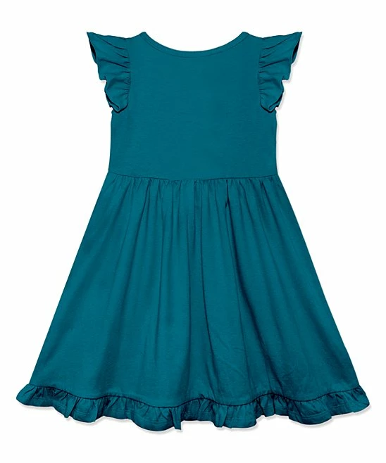 Cheapest βοΈ Simply Millie By Millie Loves Lily Teal Button-Front Angel-Sleeve π Dress - π§ Girls For Kids π 2 Cheapest βοΈ Simply Millie By Millie Loves Lily Teal Button-Front Angel-Sleeve π Dress - π§ Girls For Kids π - Image 2
