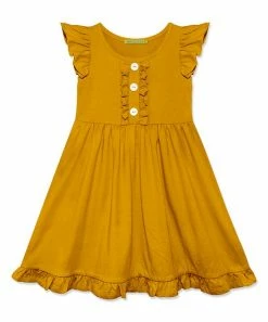 Top 10 👏 Simply Millie By Millie Loves Lily Marigold Button-Front Angel-Sleeve 👗 Dress - 👧 Girls For Kids 🤩