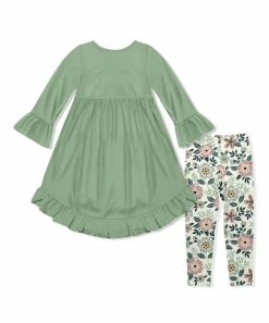 Best Pirce π Millie Loves Lily Sage Ruffle Hi-Low π Dress & Flower Femme Leggings - Toddler & π§ Girls For Kids β€οΈ 5 Best Pirce π Millie Loves Lily Sage Ruffle Hi-Low π Dress & Flower Femme Leggings - Toddler & π§ Girls For Kids β€οΈ -Little Millie-shop zu97416481 alt 2 tm1625775407
