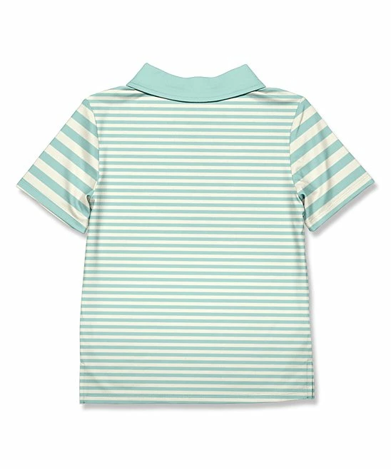 Outlet π Millie & Maxx Mint Stripe Pumpkin Polo - Toddler For Kids β 2 Outlet π Millie & Maxx Mint Stripe Pumpkin Polo - Toddler For Kids β - Image 2