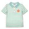 Outlet 👍 Millie & Maxx Mint Stripe Pumpkin Polo - Toddler For Kids ⌛