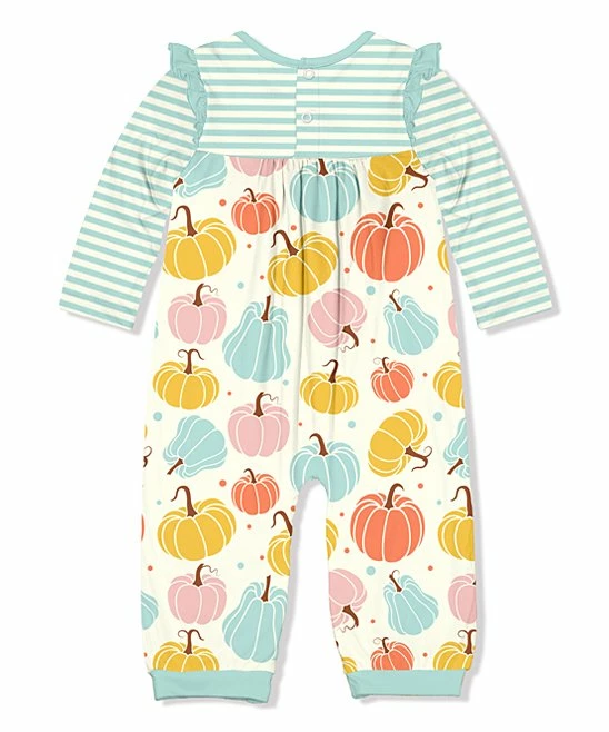 Budget π― Little Millie Cream Pumpkin Ruffle-Trim Playsuit - Infant For Kids β¨ 2 Budget π― Little Millie Cream Pumpkin Ruffle-Trim Playsuit - Infant For Kids β¨ - Image 2