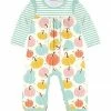 Budget 💯 Little Millie Cream Pumpkin Ruffle-Trim Playsuit - Infant For Kids ✨