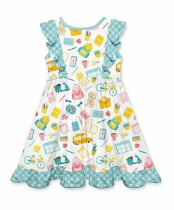 Wholesale π Millie Loves Lily White & Mint School Bag Ruffle Sleeveless A-Line π Dress - π§ Girls For Kids π 5 Wholesale π Millie Loves Lily White & Mint School Bag Ruffle Sleeveless A-Line π Dress - π§ Girls For Kids π -Little Millie-shop zu97913013 alt 2 tm1628633547