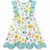 Wholesale 🎁 Millie Loves Lily White & Mint School Bag Ruffle Sleeveless A-Line 👗 Dress - 👧 Girls For Kids 🎁