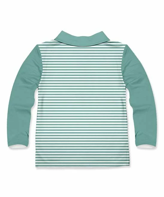 Wholesale π― Millie & Maxx Nile Blue Stripe Fox Long-Sleeve Polo - Boys For Baby & Maternity π₯ 2 Wholesale π― Millie & Maxx Nile Blue Stripe Fox Long-Sleeve Polo - Boys For Baby & Maternity π₯ - Image 2