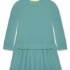 Cheap 🛒 Millie Loves Lily Nile Blue Ruffle-Accent French Terry Drop-Waist 👗 Dress - 👧 Girls For Kids ❤️