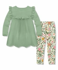 Outlet π Millie Loves Lily Sage Ruffle Long-Sleeve Babydoll Top & Cream Millie Floral Leggings - Infant, Toddler & π§ Girls For Kids β¨ 5 Outlet π Millie Loves Lily Sage Ruffle Long-Sleeve Babydoll Top & Cream Millie Floral Leggings - Infant, Toddler & π§ Girls For Kids β¨ -Little Millie-shop zu98059478 alt 2 tm1627508655