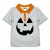 Brand new ⌛ Millie & Maxx Gray Stripe Pumpkin Face Polo - Boys For Baby & Maternity ✔️