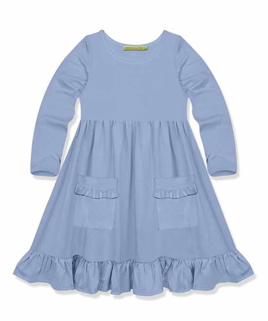 Deals π Simply Millie By Millie Loves Lily Periwinkle Long-Sleeve Pocket A-Line π Dress - Infant, Toddler & π§ Girls For Kids π 1 Deals π Simply Millie By Millie Loves Lily Periwinkle Long-Sleeve Pocket A-Line π Dress - Infant, Toddler & π§ Girls For Kids π
