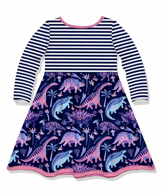 Best reviews of β€οΈ Millie Loves Lily Navy & Purple Stripe Boho Dino Pocket A-Line π Dress - π§ Girls For Kids π― 2 Best reviews of β€οΈ Millie Loves Lily Navy & Purple Stripe Boho Dino Pocket A-Line π Dress - π§ Girls For Kids π― - Image 2