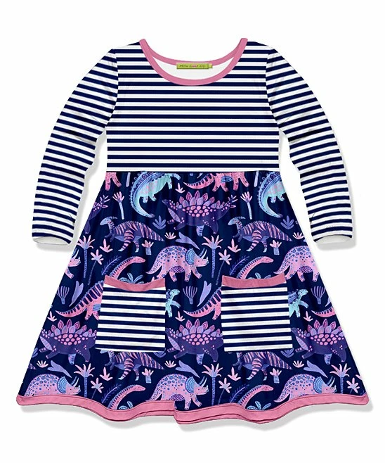 Best reviews of β€οΈ Millie Loves Lily Navy & Purple Stripe Boho Dino Pocket A-Line π Dress - π§ Girls For Kids π― 1 Best reviews of β€οΈ Millie Loves Lily Navy & Purple Stripe Boho Dino Pocket A-Line π Dress - π§ Girls For Kids π―