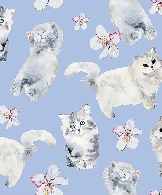 Promo π€© Millie Loves Lily Periwinkle Kitty Dreams Long-Sleeve Pajama Set - π§ Girls For Kids β 2 Promo π€© Millie Loves Lily Periwinkle Kitty Dreams Long-Sleeve Pajama Set - π§ Girls For Kids β - Image 2