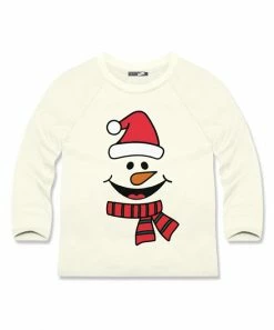 Deals 🎉 Millie & Maxx Cream Snowman Crewneck Long-Sleeve Tee - Toddler For Kids 😍