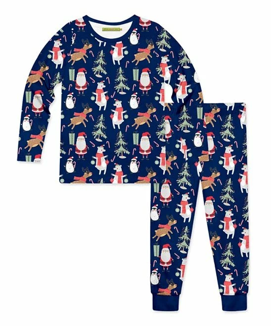Wholesale β Millie Loves Lily Navy & Red Woodland π Christmas Pajama Set - π§ Girls For Kids π 1 Wholesale β Millie Loves Lily Navy & Red Woodland π Christmas Pajama Set - π§ Girls For Kids π