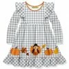 Top 10 🧨 Millie Loves Lily Gray Gingham Turkey Hem Angel-Sleeve 👗 Dress - Toddler For Kids 👍