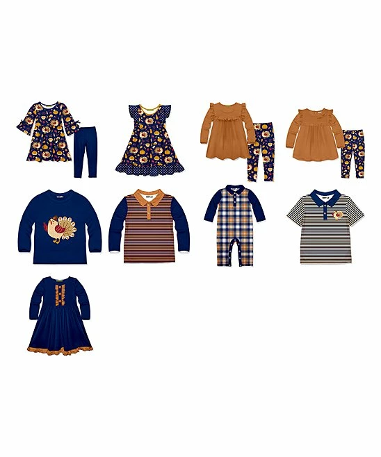 Discount π₯ Simply Millie By Millie Loves Lily Navy & Rust Button-Front Contrast-Trim A-Line π Dress - π§ Girls For Kids π 2 Discount π₯ Simply Millie By Millie Loves Lily Navy & Rust Button-Front Contrast-Trim A-Line π Dress - π§ Girls For Kids π - Image 2