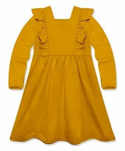Hot Sale ❤️ Simply Millie By Millie Loves Lily Marigold Ruffle Long-Sleeve A-Line 👗 Dress - Infant For Kids 😉 -Little Millie-shop zu99014137 alt 2 tm1630330074