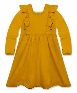 Hot Sale ❤️ Simply Millie By Millie Loves Lily Marigold Ruffle Long-Sleeve A-Line 👗 Dress - Infant For Kids 😉