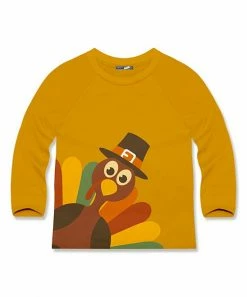New 🤩 Millie & Maxx Marigold Turkey Crewneck Sweatshirt - Toddler For Kids ❤️