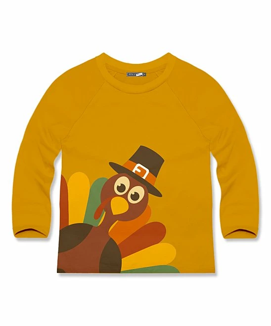 New π€© Millie & Maxx Marigold Turkey Crewneck Sweatshirt - Toddler For Kids β€οΈ 1 New π€© Millie & Maxx Marigold Turkey Crewneck Sweatshirt - Toddler For Kids β€οΈ