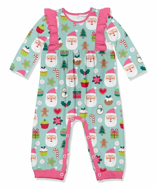Wholesale π€© Little Millie Mint Santa Ruffle-Trim Playsuit - Infant For Kids βοΈ 1 Wholesale π€© Little Millie Mint Santa Ruffle-Trim Playsuit - Infant For Kids βοΈ