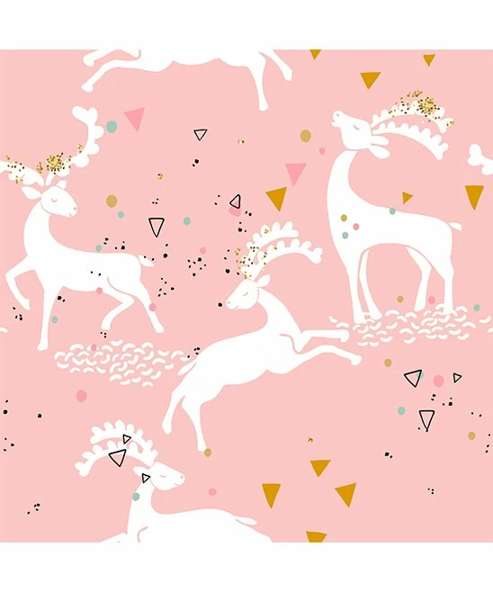 Promo π Little Millie Pink & White Dancing Deer Ruffle-Trim Playsuit - Toddler For Kids π 2 Promo π Little Millie Pink & White Dancing Deer Ruffle-Trim Playsuit - Toddler For Kids π - Image 2