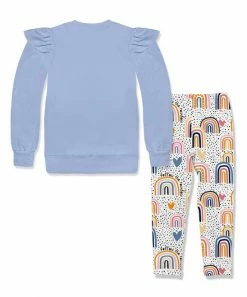 New β Millie Loves Lily Periwinkle Ruffle-Sleeve Sweatshirt & White Rainbow Leggings - π§ Girls For Kids π₯ 5 New β Millie Loves Lily Periwinkle Ruffle-Sleeve Sweatshirt & White Rainbow Leggings - π§ Girls For Kids π₯ -Little Millie-shop zu99139534 alt 2 tm1633091405
