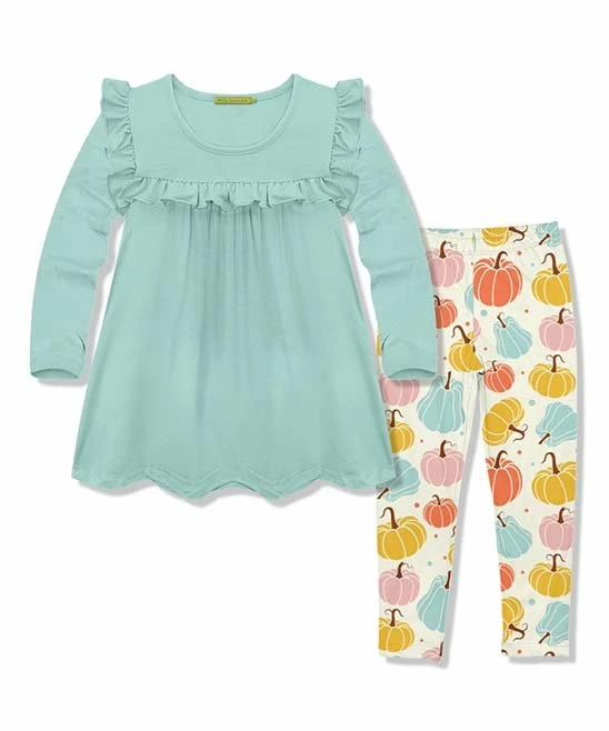 Hot Sale βοΈ Millie Loves Lily Mint Ruffle Long-Sleeve Top & Cream Pumpkin Leggings - Toddler & π§ Girls For Kids π 1 Hot Sale βοΈ Millie Loves Lily Mint Ruffle Long-Sleeve Top & Cream Pumpkin Leggings - Toddler & π§ Girls For Kids π