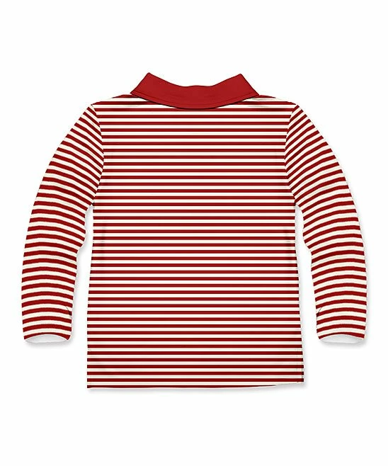 Wholesale π Millie & Maxx Red & Ivory Stripe & β Christmas Tree Truck Long-Sleeve Polo - Toddler & Boys For Kids β 2 Wholesale π Millie & Maxx Red & Ivory Stripe & β Christmas Tree Truck Long-Sleeve Polo - Toddler & Boys For Kids β - Image 2