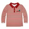 Wholesale 🛒 Millie & Maxx Red & Ivory Stripe & ❄ Christmas Tree Truck Long-Sleeve Polo - Toddler & Boys For Kids ⌛