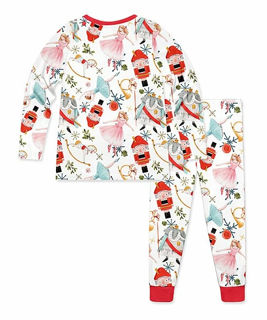 Buy β€οΈ Millie Loves Lily White & Red Nutcracker Dance Long-Sleeve Pajama Set - Toddler & π§ Girls For Kids π― 4 Buy β€οΈ Millie Loves Lily White & Red Nutcracker Dance Long-Sleeve Pajama Set - Toddler & π§ Girls For Kids π― - Image 4