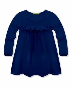 Best reviews of 🤩 Simply Millie By Millie Loves Lily Navy Ruffle-Accent Long-Sleeve Top - 👧 Girls For Kids 🎁
