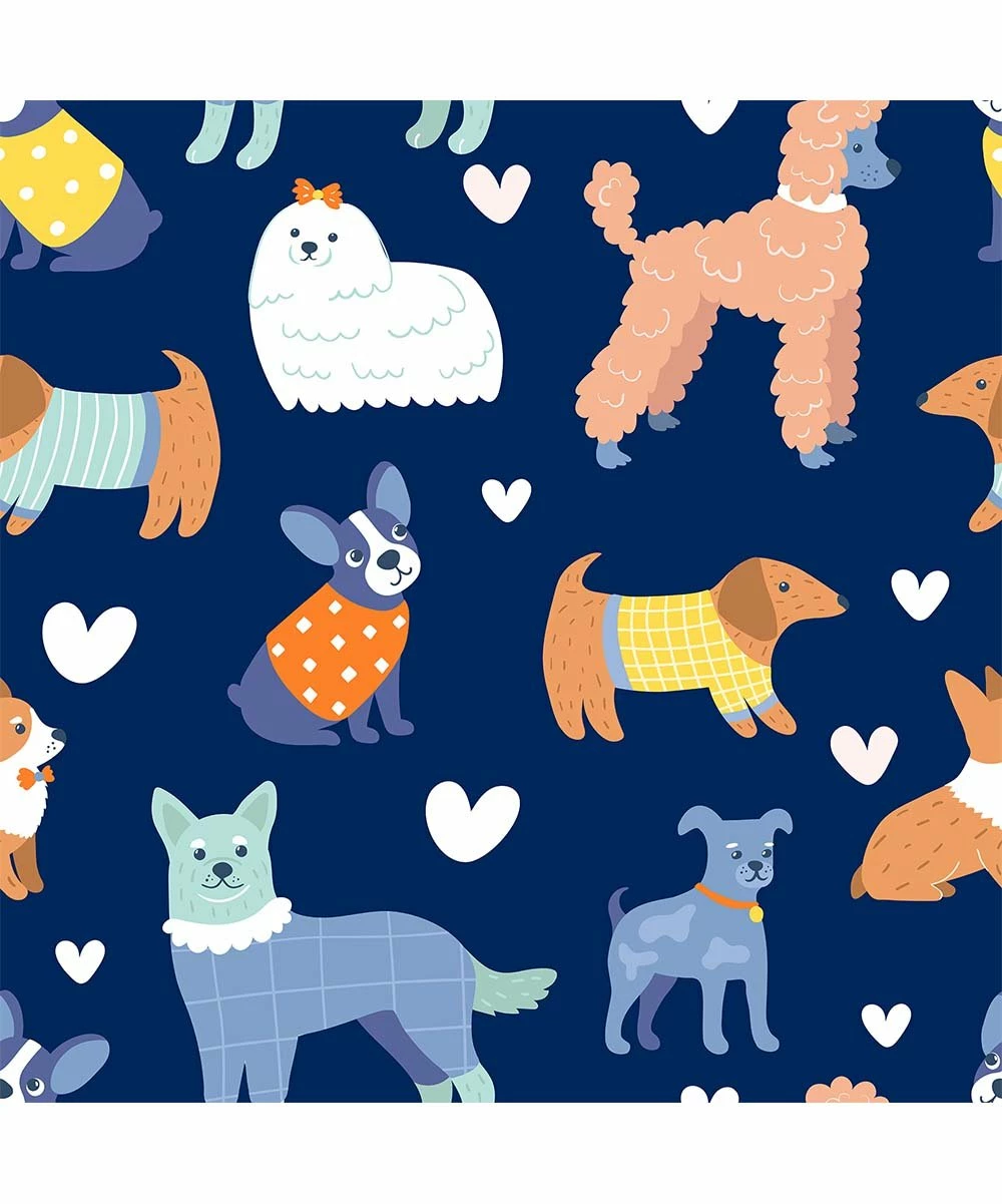Wholesale β¨ Millie Loves Lily Navy & Peach π Dogs Park Contrast-Yoke Pajama Set - π§ Girls For Kids βοΈ 2 Wholesale β¨ Millie Loves Lily Navy & Peach π Dogs Park Contrast-Yoke Pajama Set - π§ Girls For Kids βοΈ - Image 2