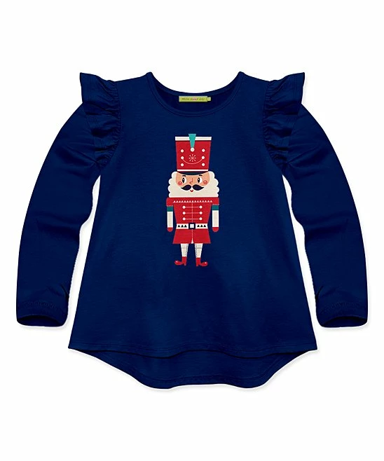 Best Pirce π₯° Millie Loves Lily Navy & Red Nutcracker Ruffle Long-Sleeve Hi-Low Top - π§ Girls For Kids β€οΈ 1 Best Pirce π₯° Millie Loves Lily Navy & Red Nutcracker Ruffle Long-Sleeve Hi-Low Top - π§ Girls For Kids β€οΈ