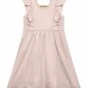 Best Pirce 🎁 Simply Millie By Millie Loves Lily Light Pink Ruffle-Accent Square-Neck A-Line 👗 Dress - Toddler & 👧 Girls For Kids 👏