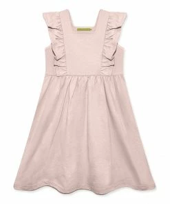 Best Pirce 🎁 Simply Millie By Millie Loves Lily Light Pink Ruffle-Accent Square-Neck A-Line 👗 Dress - Toddler & 👧 Girls For Kids 👏