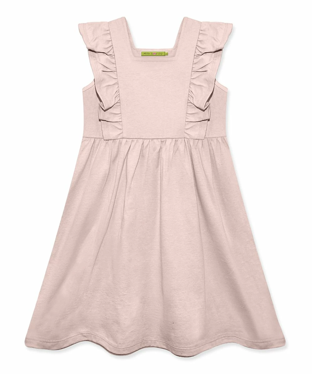 Best Pirce π Simply Millie By Millie Loves Lily Light Pink Ruffle-Accent Square-Neck A-Line π Dress - Toddler & π§ Girls For Kids π 1 Best Pirce π Simply Millie By Millie Loves Lily Light Pink Ruffle-Accent Square-Neck A-Line π Dress - Toddler & π§ Girls For Kids π