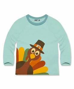 Coupon 🧨 Millie & Maxx Mint Turkey Long-Sleeve Raglan Tee - Infant For Kids 😀