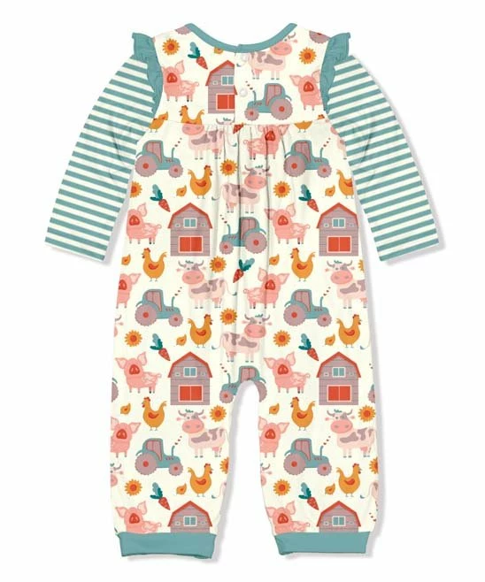 Cheap π Little Millie Cream Fall Farm Ruffle-Trim Playsuit - Infant & Toddler For Kids βοΈ 3 Cheap π Little Millie Cream Fall Farm Ruffle-Trim Playsuit - Infant & Toddler For Kids βοΈ - Image 3