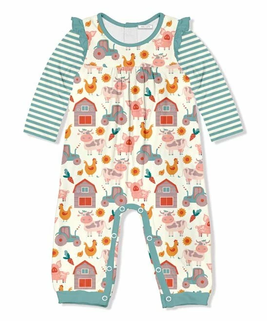 Cheap π Little Millie Cream Fall Farm Ruffle-Trim Playsuit - Infant & Toddler For Kids βοΈ 1 Cheap π Little Millie Cream Fall Farm Ruffle-Trim Playsuit - Infant & Toddler For Kids βοΈ