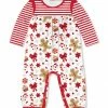 Wholesale 😉 Little Millie White & Red Gingerbread Sweets Ruffle-Trim Playsuit - Infant For Kids 🎉