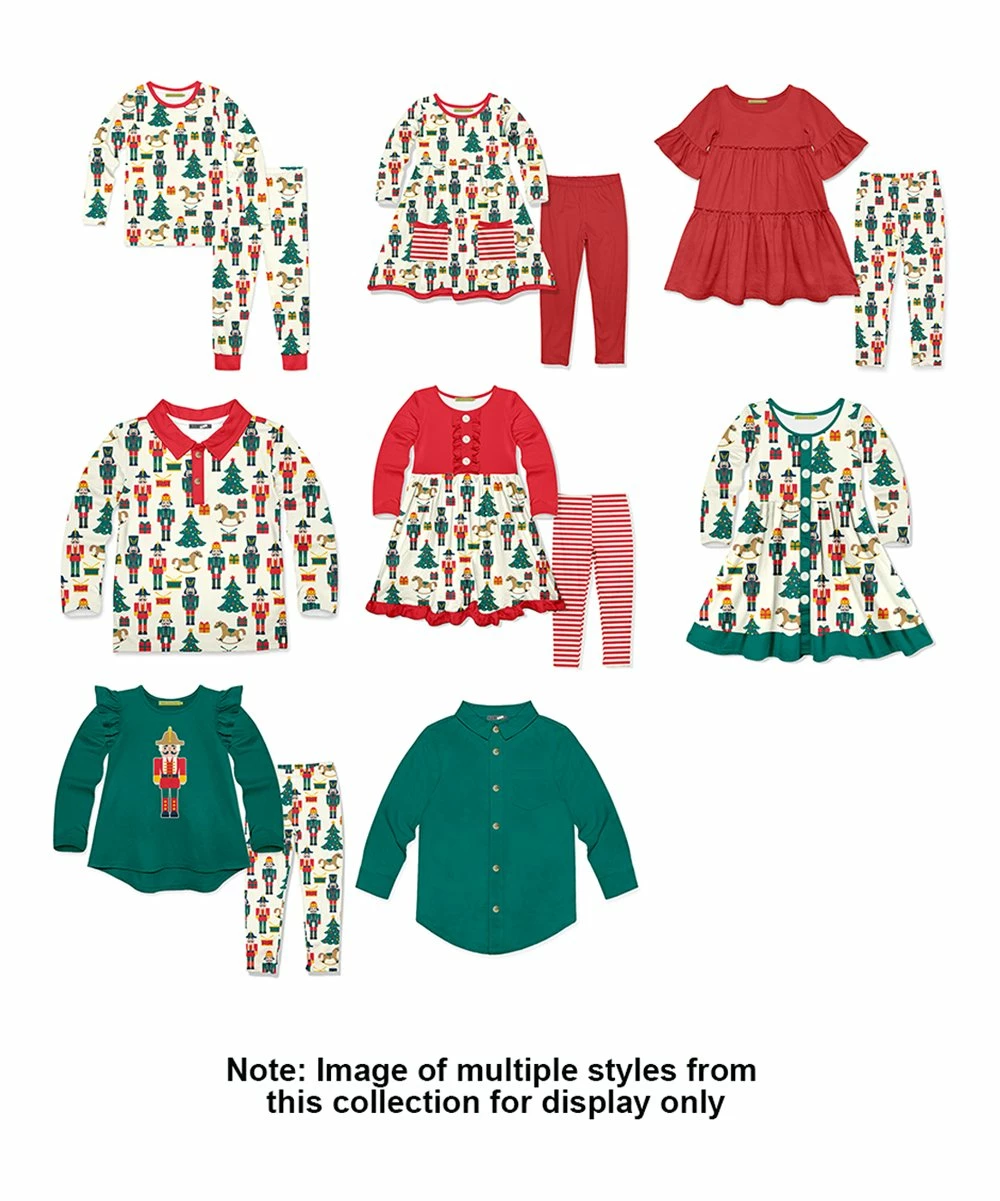 Best Sale π Millie Loves Lily Cream & Red π Christmas Dreams Pajama Set - Kids 𧨠3 Best Sale π Millie Loves Lily Cream & Red π Christmas Dreams Pajama Set - Kids 𧨠- Image 3