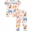 Promo 😀 Millie Loves Lily Pink & Light Blue Stripe 🐕 Dog Park Short-Sleeve Pajama Set - 👧 Girls For Kids 🧨