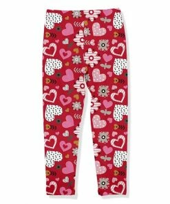 Deals 🤩 Millie Loves Lily Red Harper's Heart Leggings - Infant, Toddler & 👧 Girls For Kids 🔔 -Little Millie-shop zu101308692 alt 2 tm1636743204