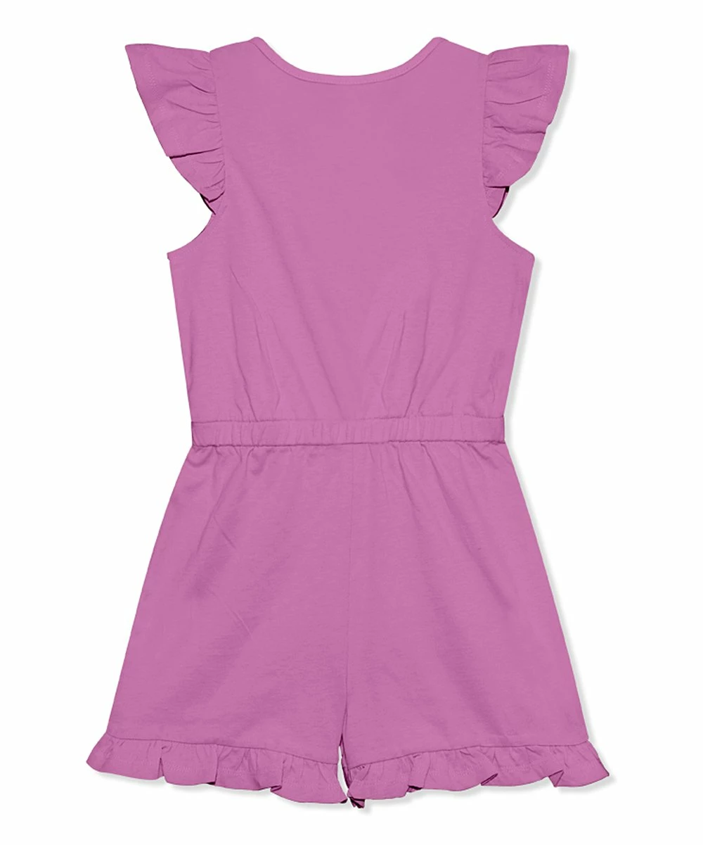 Flash Sale π― Simply Millie By Millie Loves Lily Violet Ruffle-Trim Button-Front Romper - π§ Girls For Kids β 2 Flash Sale π― Simply Millie By Millie Loves Lily Violet Ruffle-Trim Button-Front Romper - π§ Girls For Kids β - Image 2